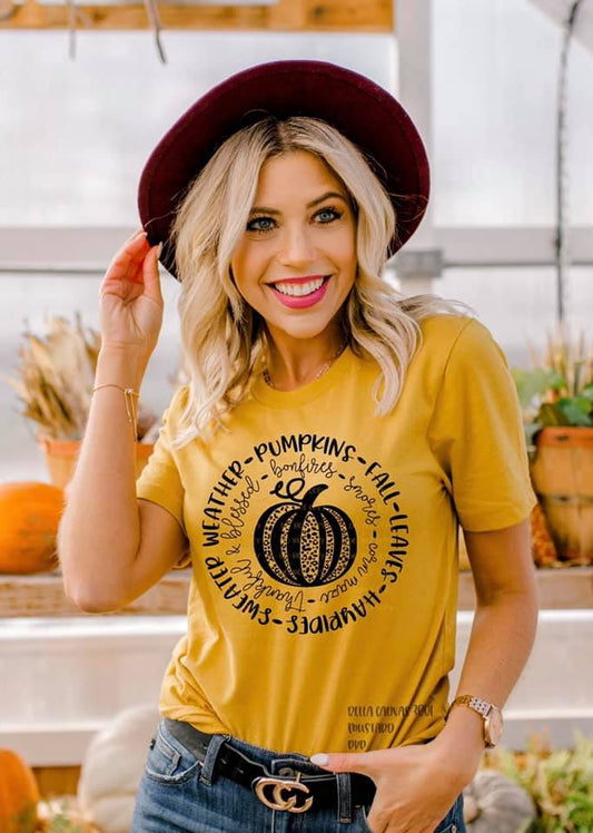 Fall Leopard Pumpkin Shirt