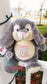 Bunny embroidered birth stat stuffy