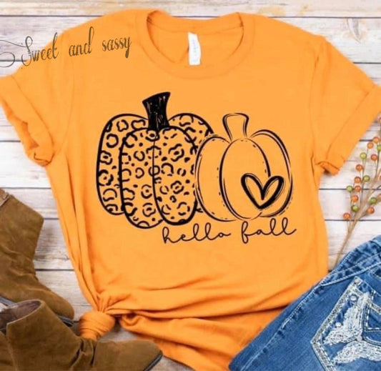 Hello Fall Pumpkin Shirt