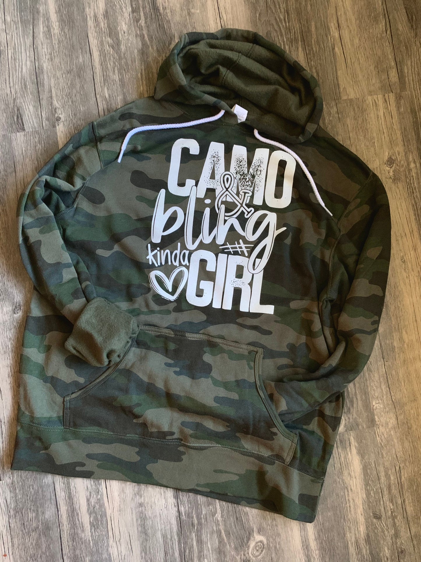 Camo and bling Hoodie