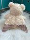 Angel bear birth announcement stuffy