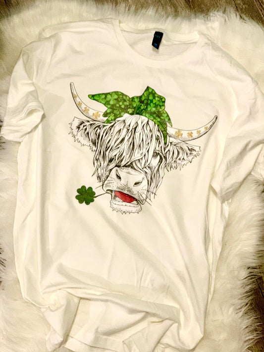 Shamrock cow shirt