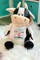 Custom Cow birth stat stuffed animal