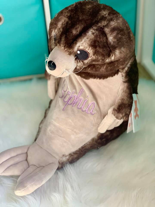 Seal Embroidered stuffy